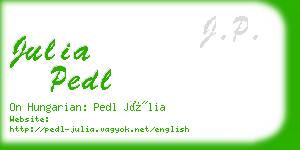 julia pedl business card